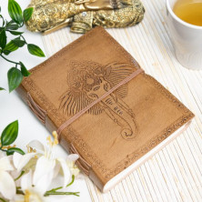 Cuaderno de Cuero Hecho a Mano Ganesha