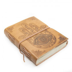Cuaderno de Cuero Hecho a Mano con la mano Hamsa