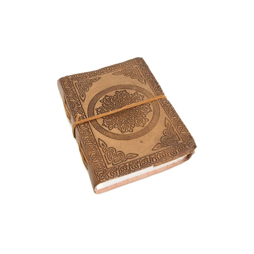 Cuaderno de Cuero Mandala Hecho a Mano