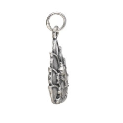 Colgante Ganesha Flor de Loto en Plata de Ley 925 Envejecida