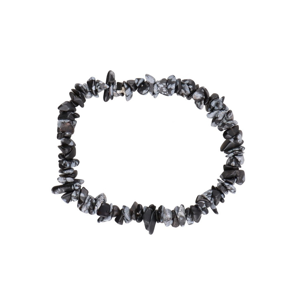 Pulsera chips obsidiana nevada